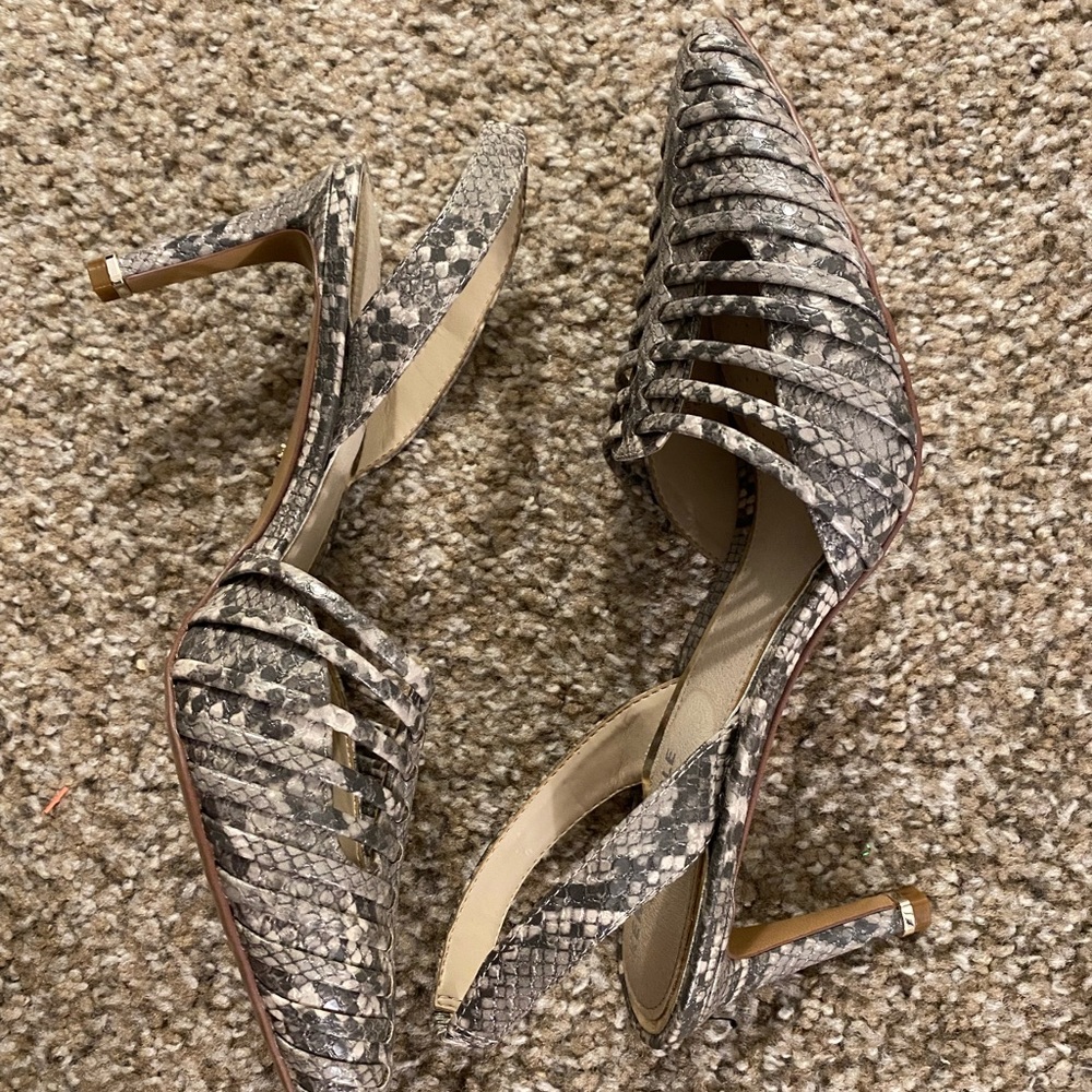 Kenneth Cole snake print heels